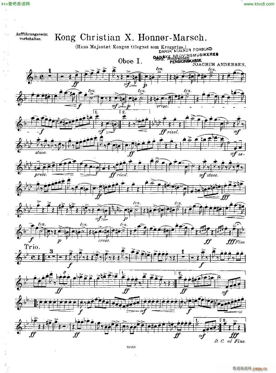 Andersen Kong Christian X Honn rmarsch orch(V)12