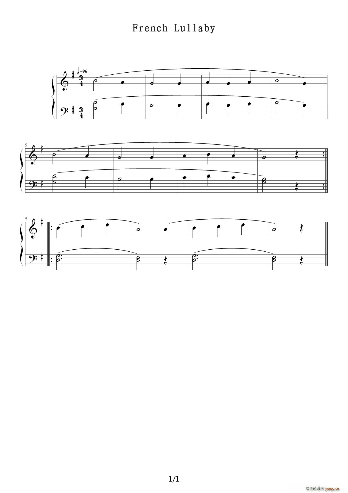 French Lullaby G{(V)1