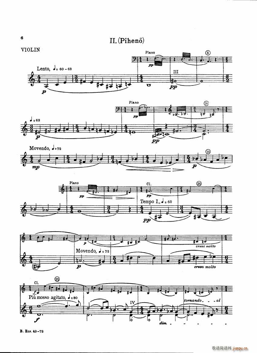 Bartok SZ 111 Contrasts violin(V)6