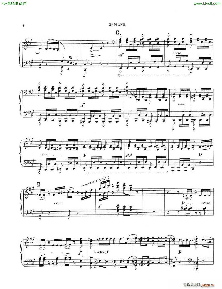 Chaminade Cecil La Sevillane for 2 pianos 4 hands(V)13