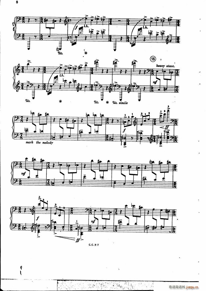 copland piano variations(V)7