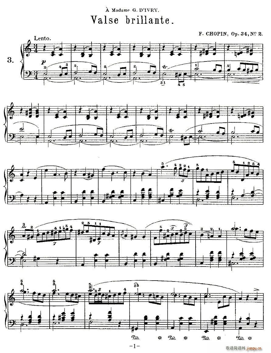 valse brillanteOp.34, No.2(ʮּ)1