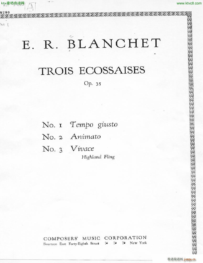 Blanchet Op 35 Trois Ecossaises(V)1