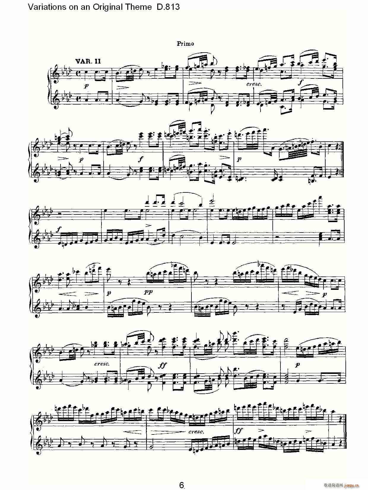 Variations on an Original Theme D.813(ʮּ)6