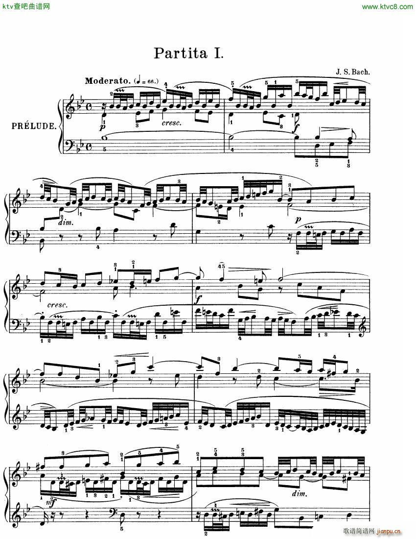 Bach JS BWV 825 Partita no 1 in Bb(V)1