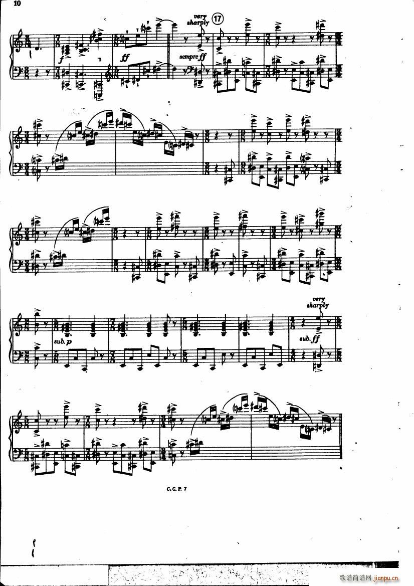 copland piano variations(V)9