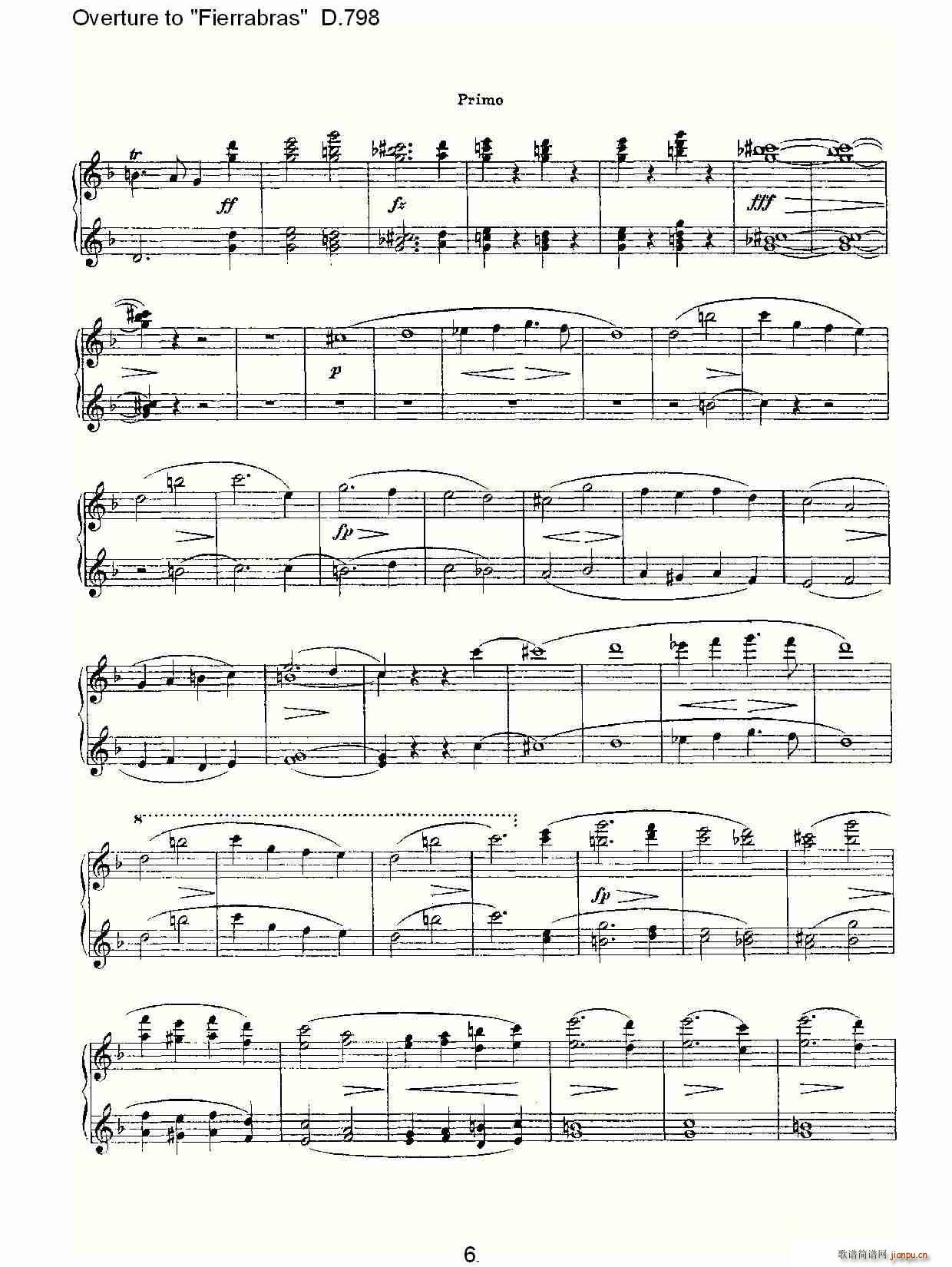 Overture to Fierrabras D 798 Fierrabras D 798(V)6
