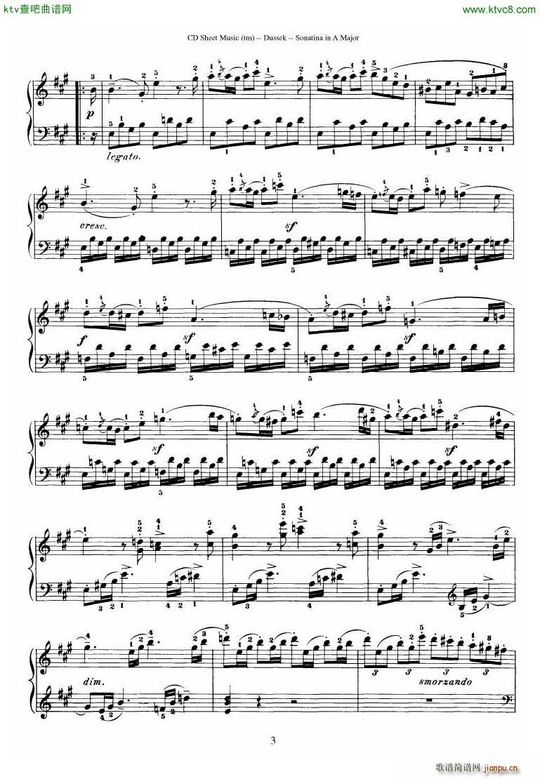 Dussek Sonatina in G Major(V)22