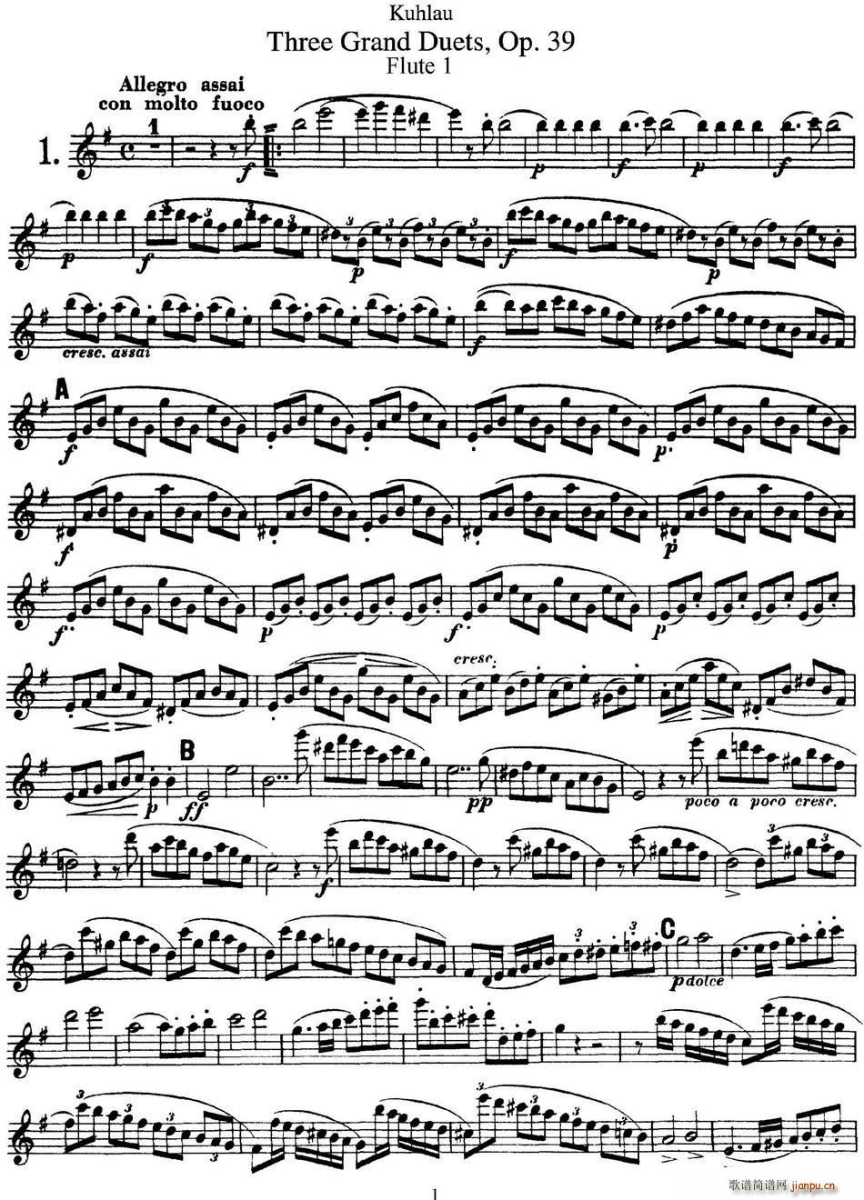 L(chng)ѶOp 39 Flute 1 No 1(ѺV)1
