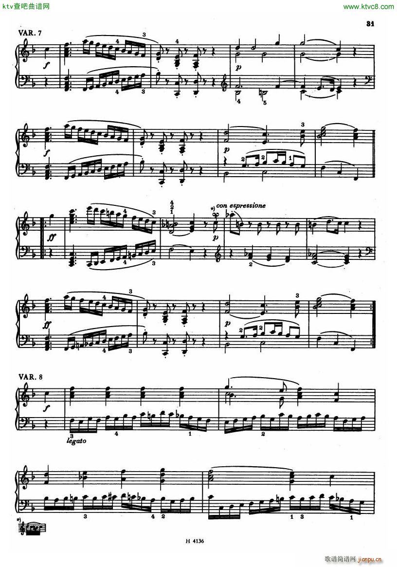 Czech piano variations from 18th century(V)29