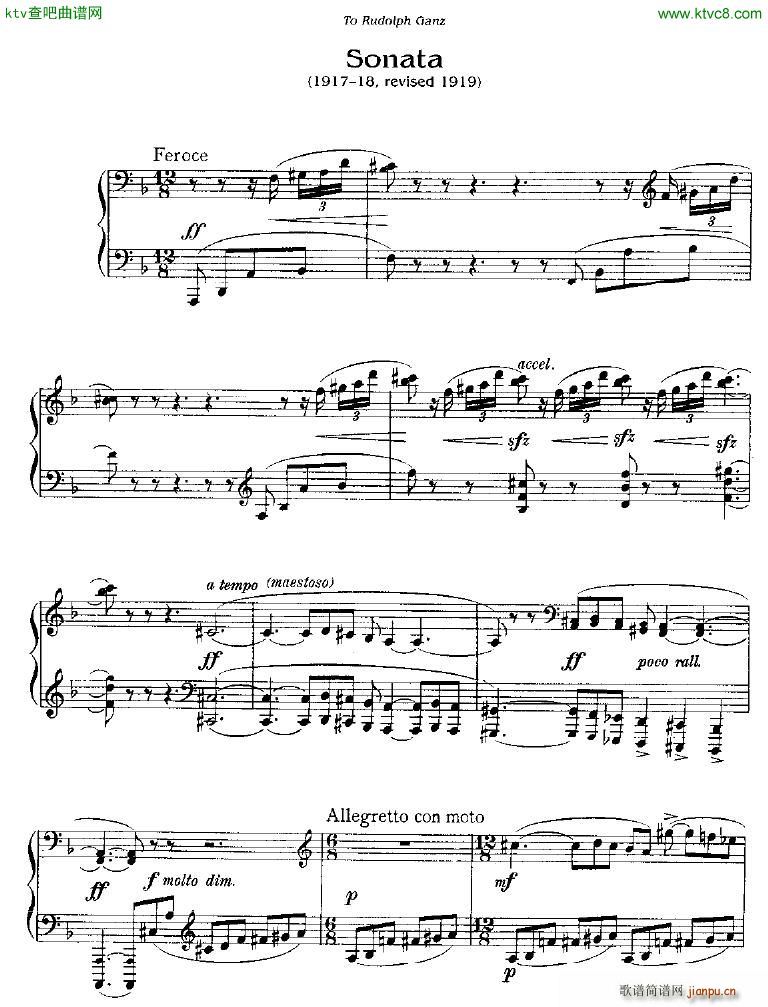 Charles Tomlinson Griffes Piano Sonata 1919(V)1