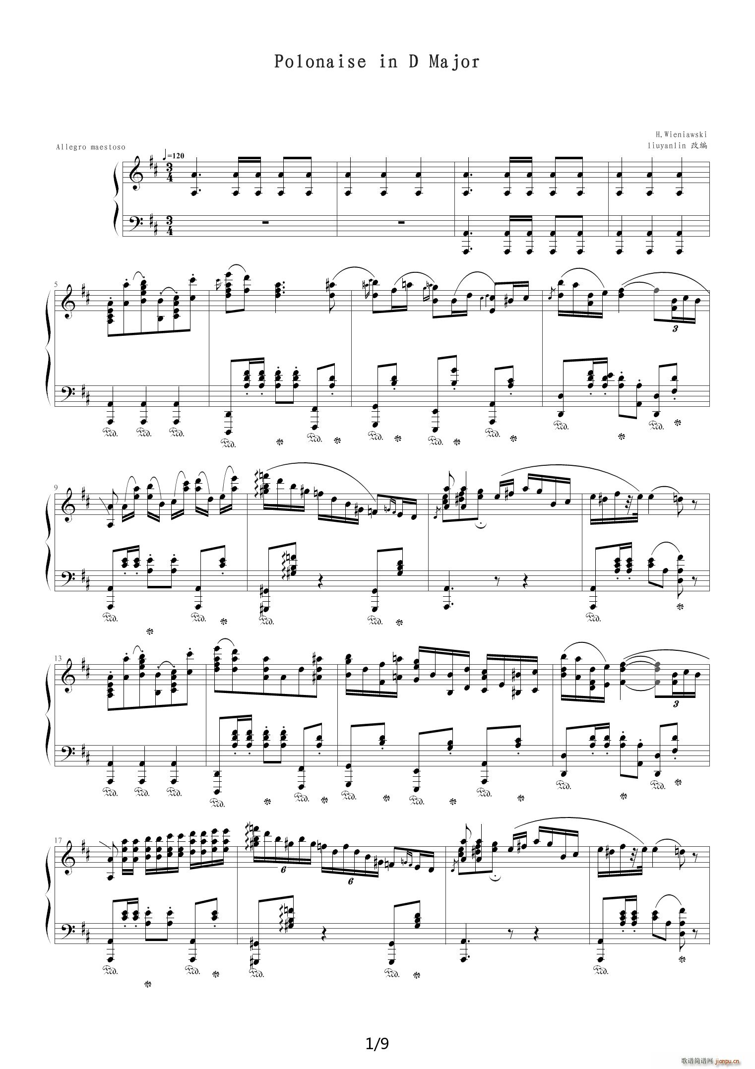 Polonaise in D Major D{(V)1