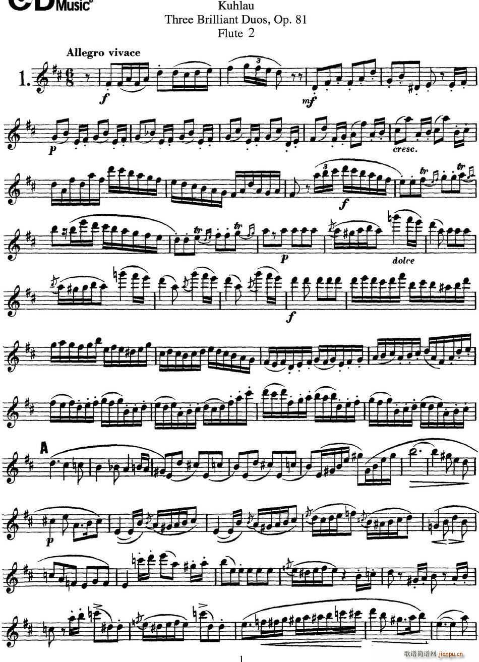 L(chng)ѶྚOP 81 Flute 2 NO 1(ѺV)1