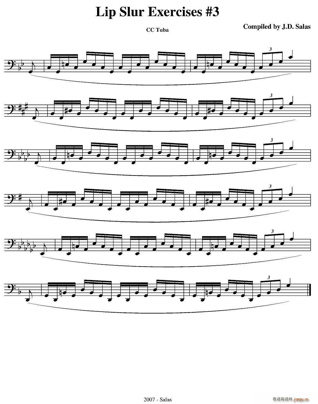 Lip Slur Exercise C Tuba ̖̲x(ʮּ)3