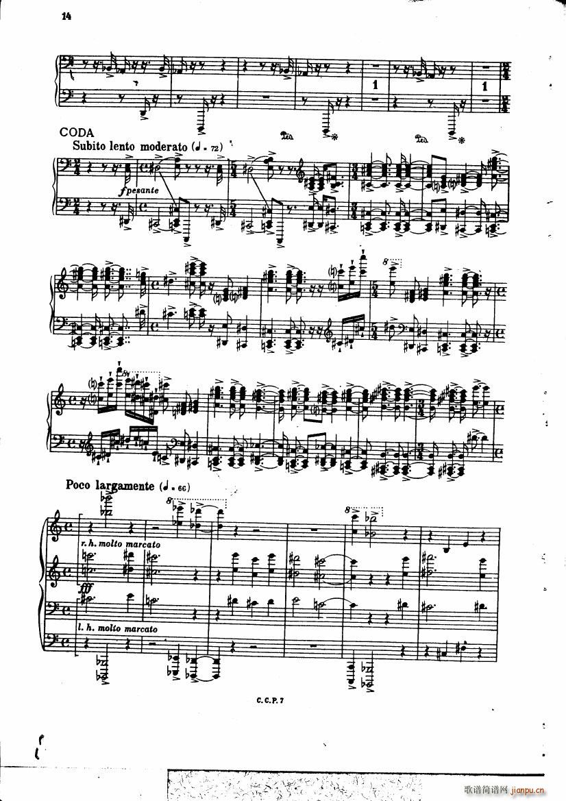 copland piano variations(V)13