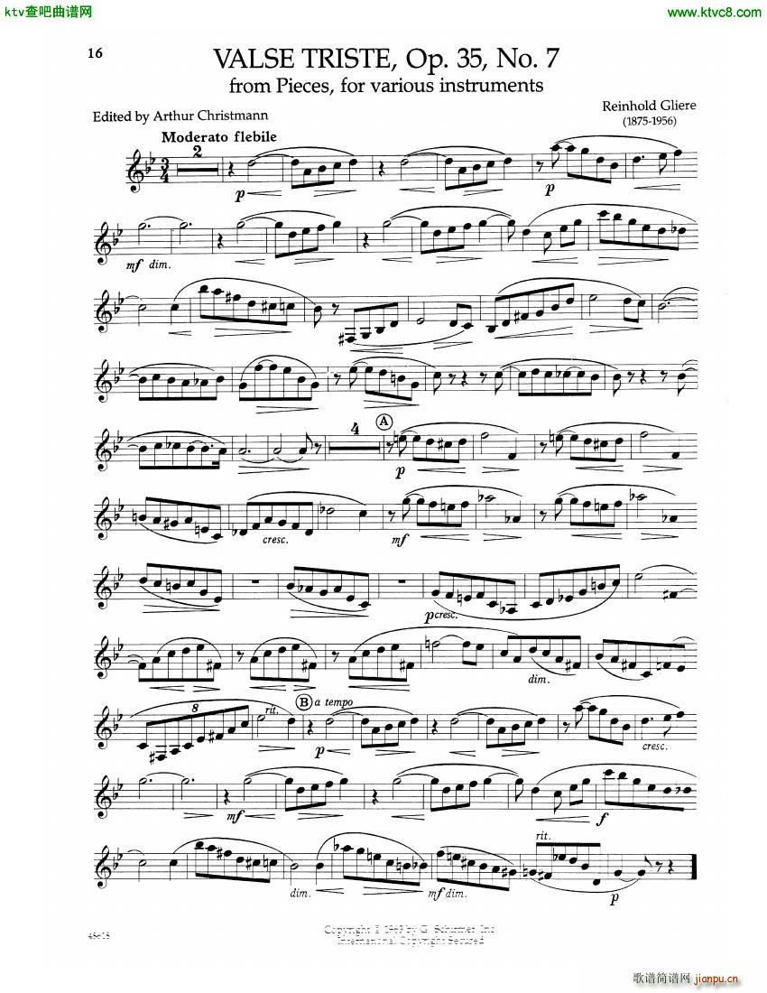 Valse Triste op 35 7 R Gliere(V)1