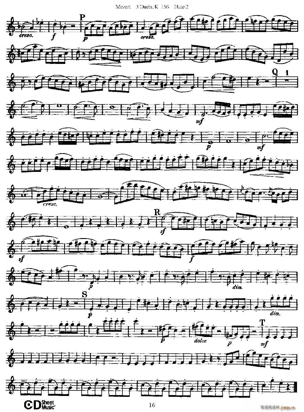 3 Duets K 156 ֮ڶL(chng)  K156̖ ~(ѺV)16