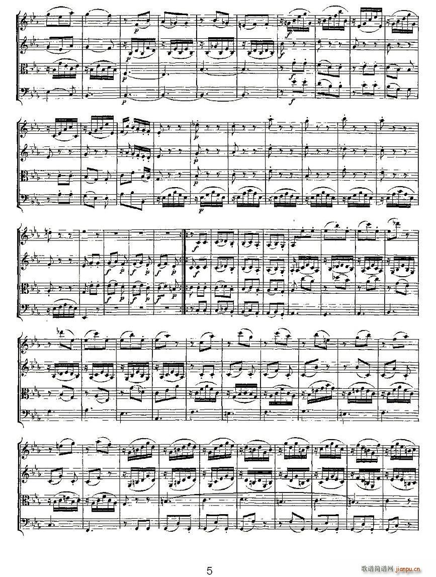 Quartet No 4 in C Major K 157 C{Ҙ(l )(V)5