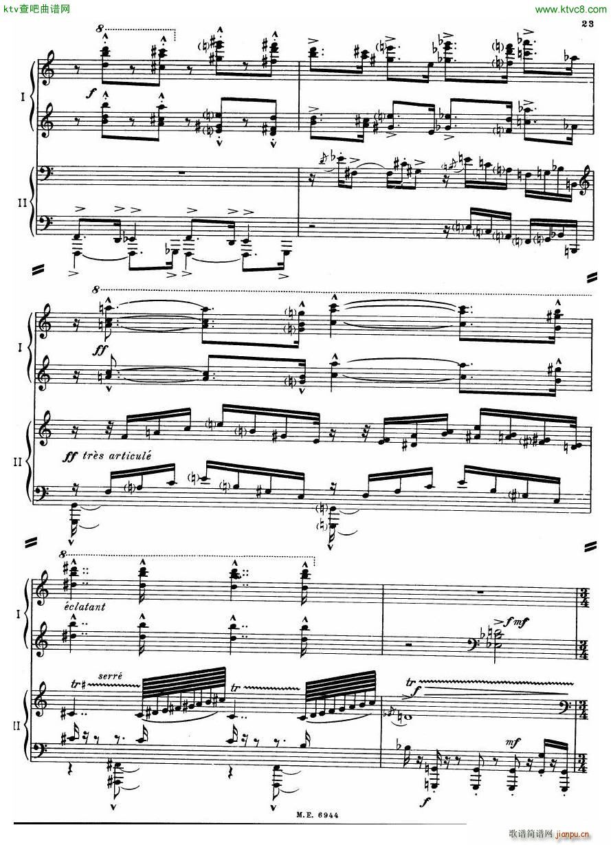 Auric Partita for two pianos(V)23