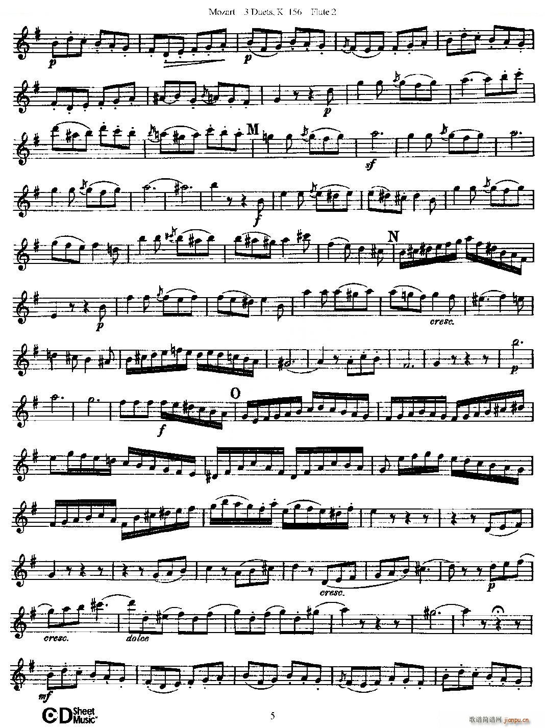3 Duets K 156 ֮ڶL(chng)  K156̖ ~(ѺV)5