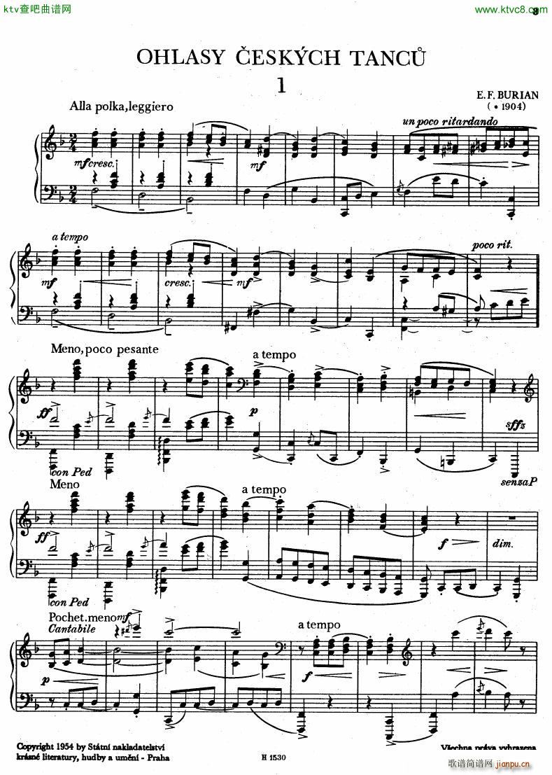 Burian reminiscences of czech dances(V)1