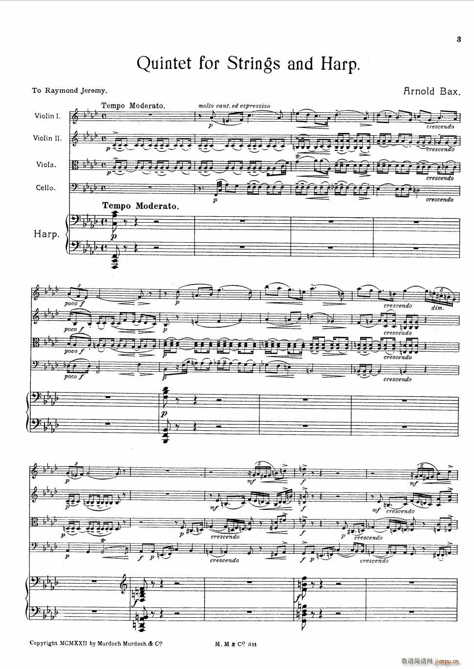 Bax Quintet for Harp and Strings(V)3