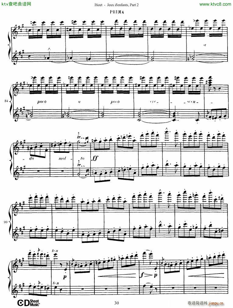 Bizet Jeaux d Enfants Part II(V)31