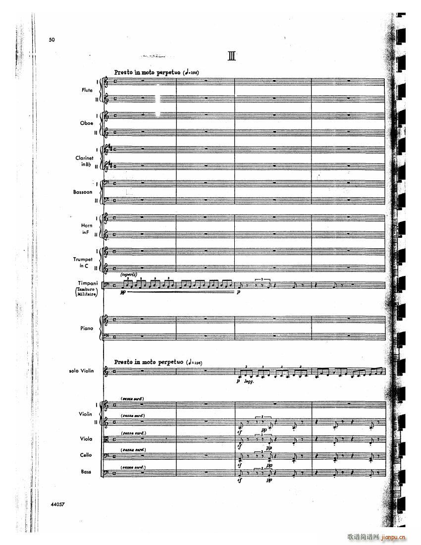 Barber op 14 Violin Concerto Score (V)9