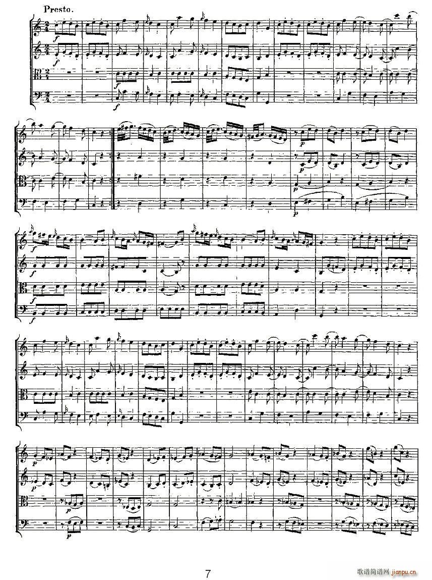 Quartet No 4 in C Major K 157 C{Ҙ(l )(V)7