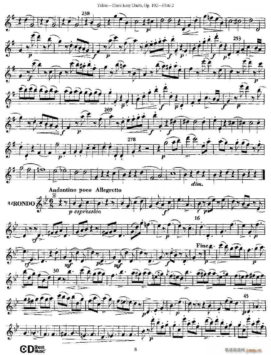 Three Easy Duets Op 102 ֮ڶL(chng) ׺(jin)Ʒ102̖ ~(ѺV)8