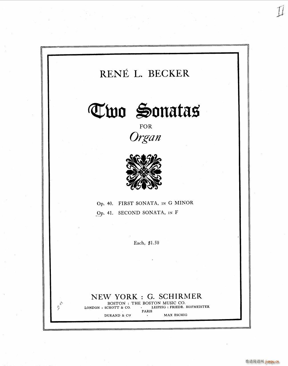 Becker Reme op 41 Sonate 2(V)1