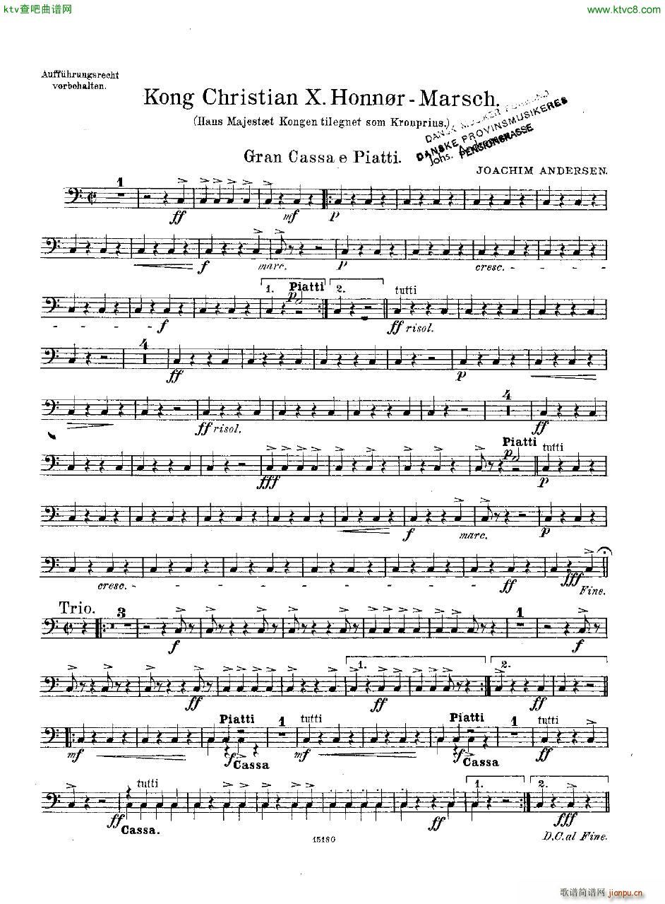 Andersen Kong Christian X Honn rmarsch orch(V)31