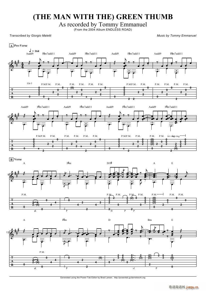 tommy emmanuel the man with the green thumb ָ(V)1
