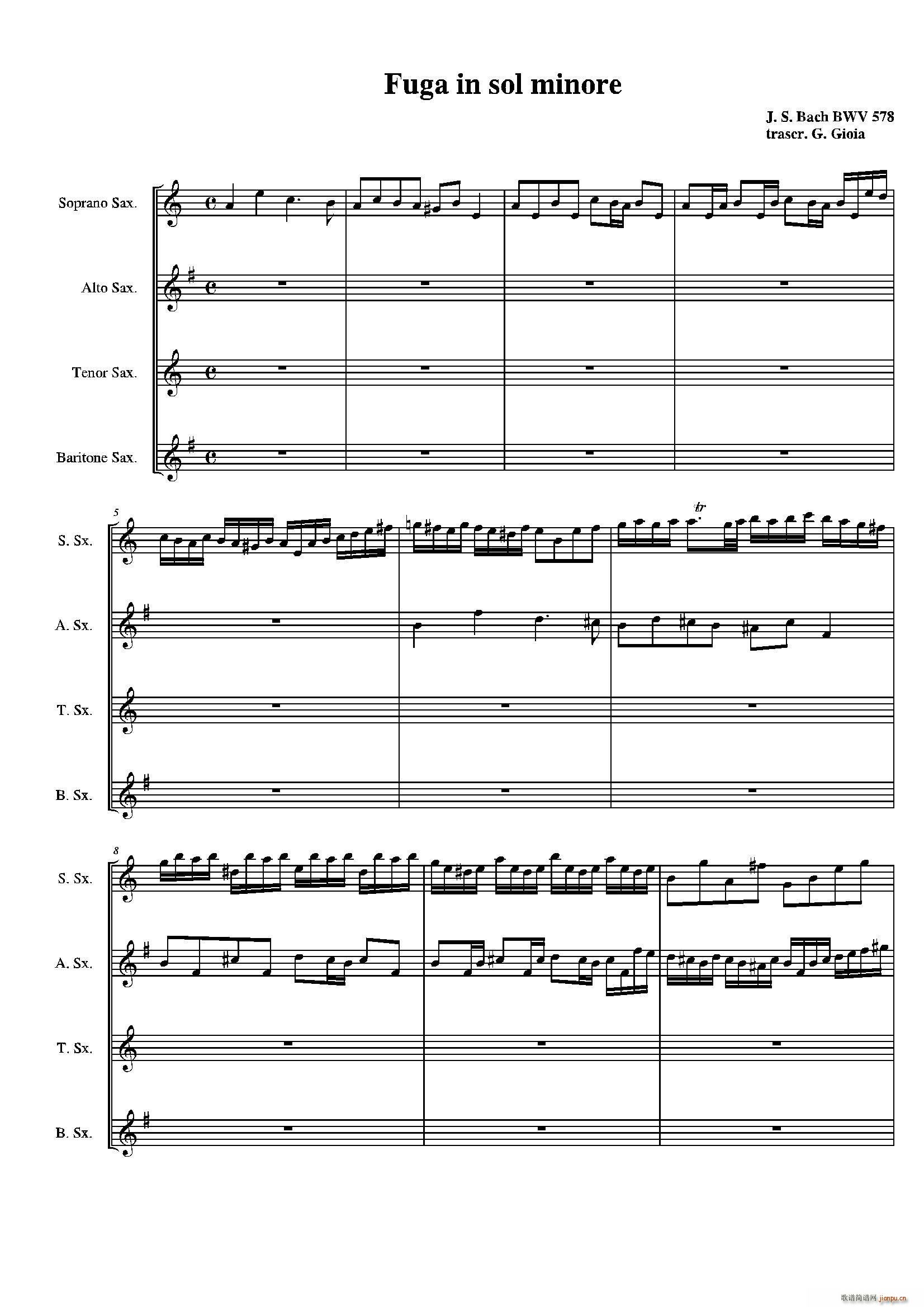 Fuga in G minor gС{x (V)1