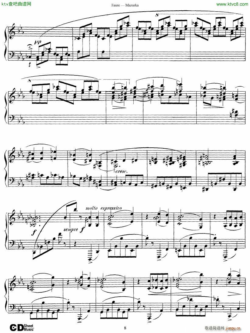 Faure Mazurka Op 32(V)8