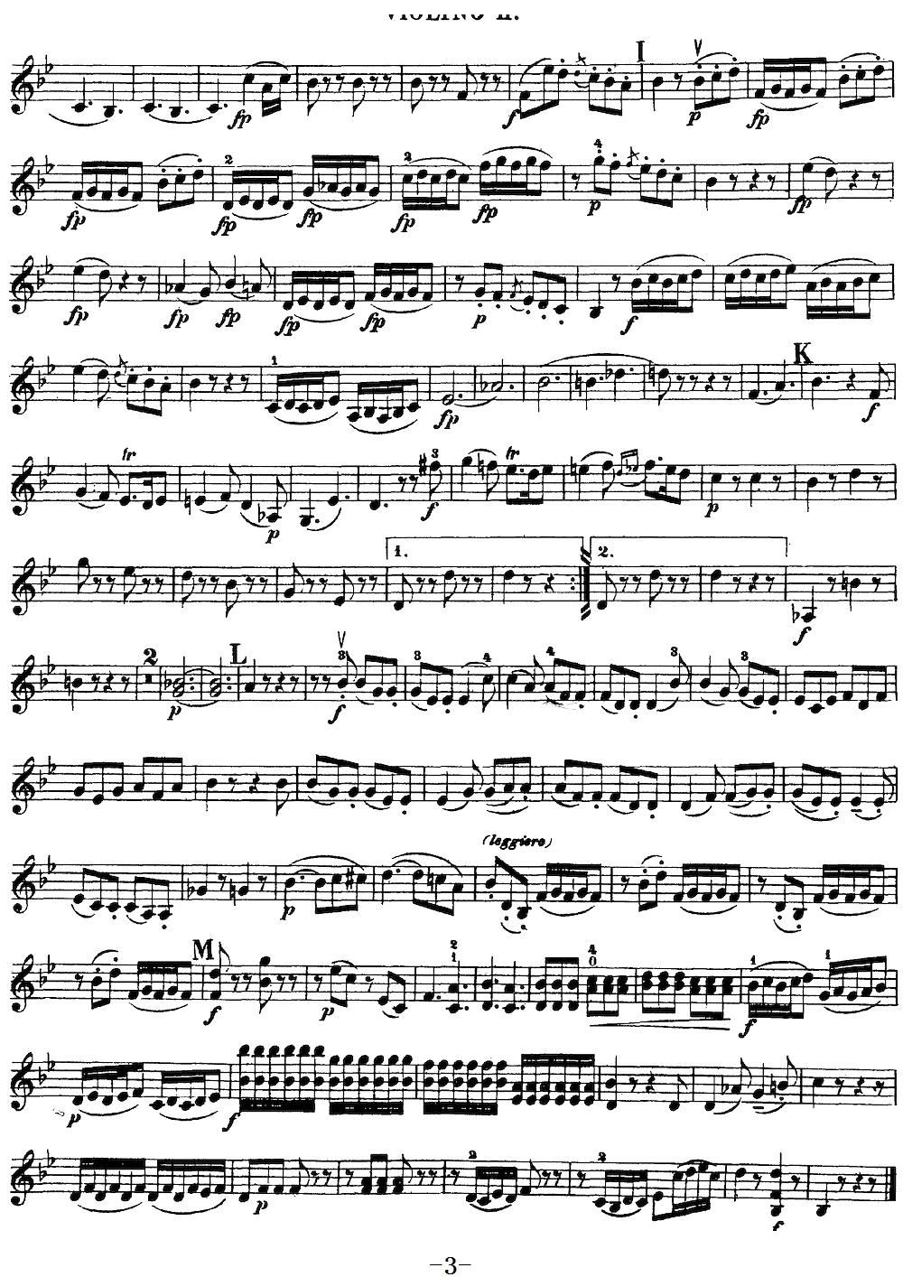 Mozart Quartet No 17 in Bb Major K 458 Violin 2(ʮּ)3