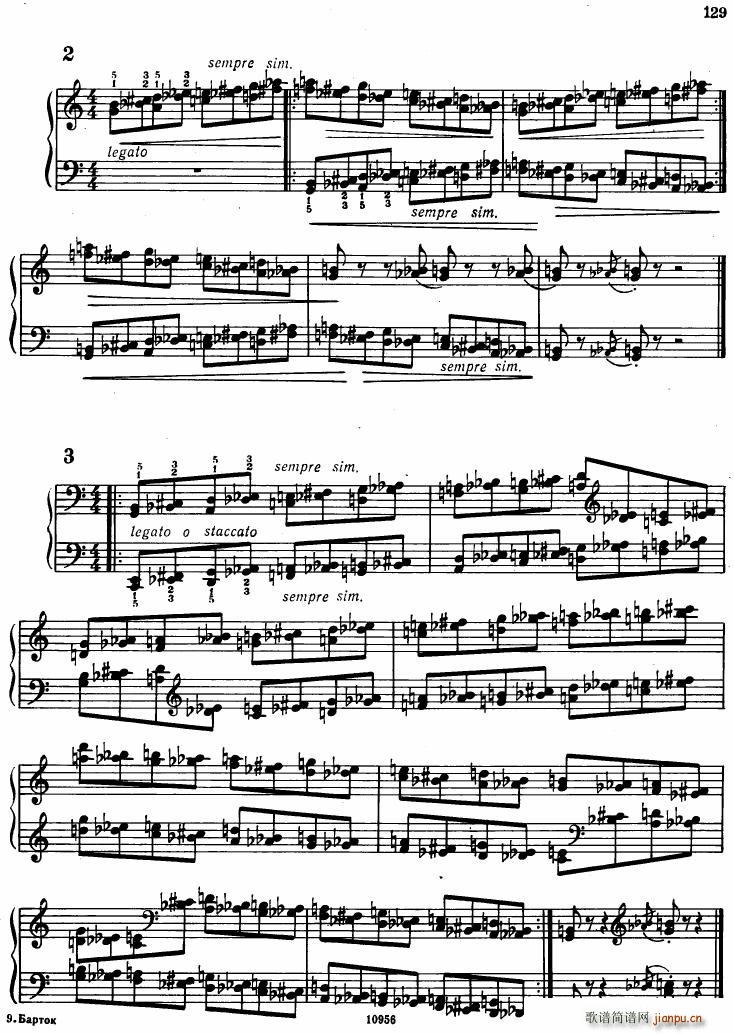 Bartok SZ 107 Mikrokosmos for Piano 122 139(V)21