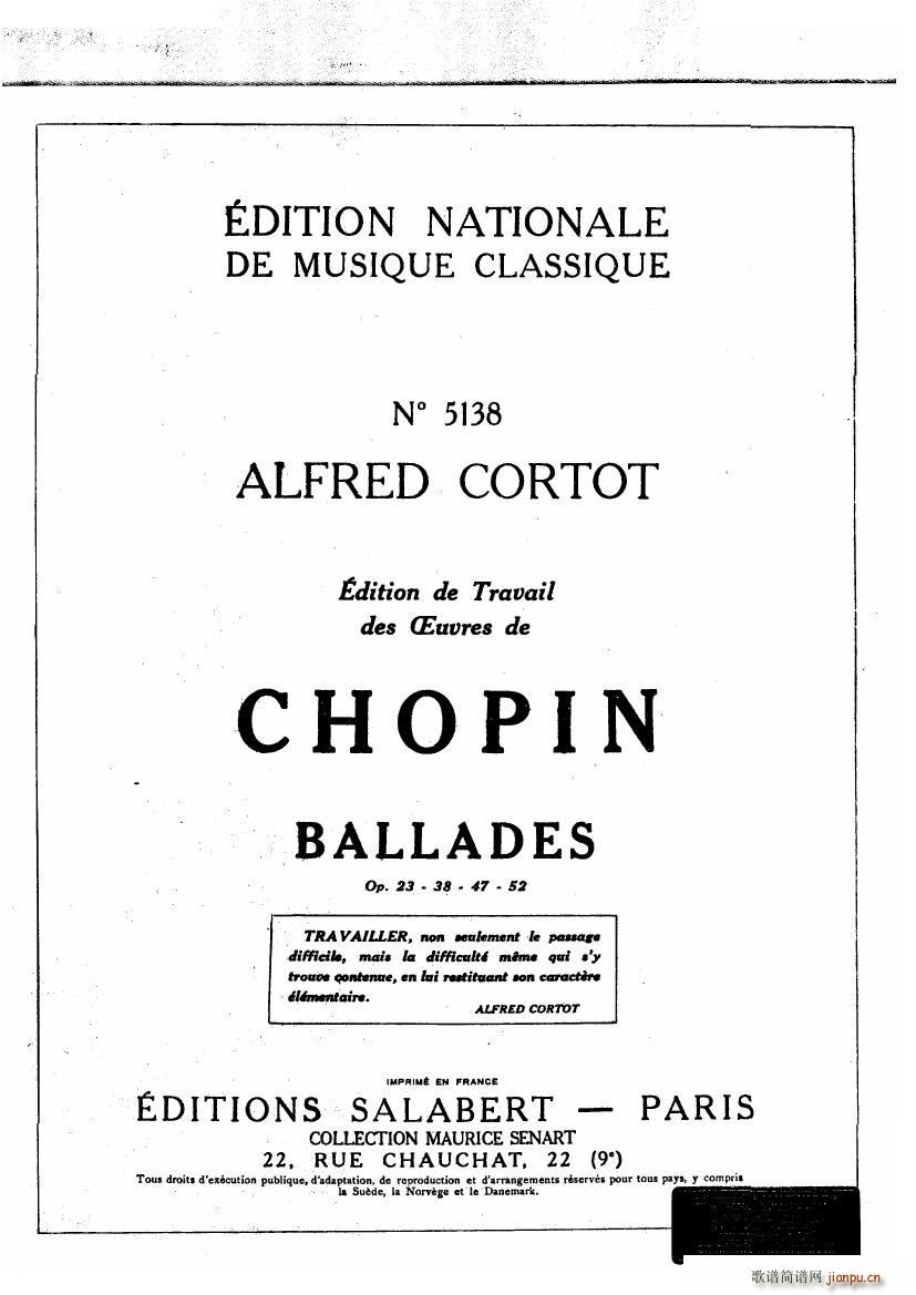Chopin Cortot 4 Ballades(V)1
