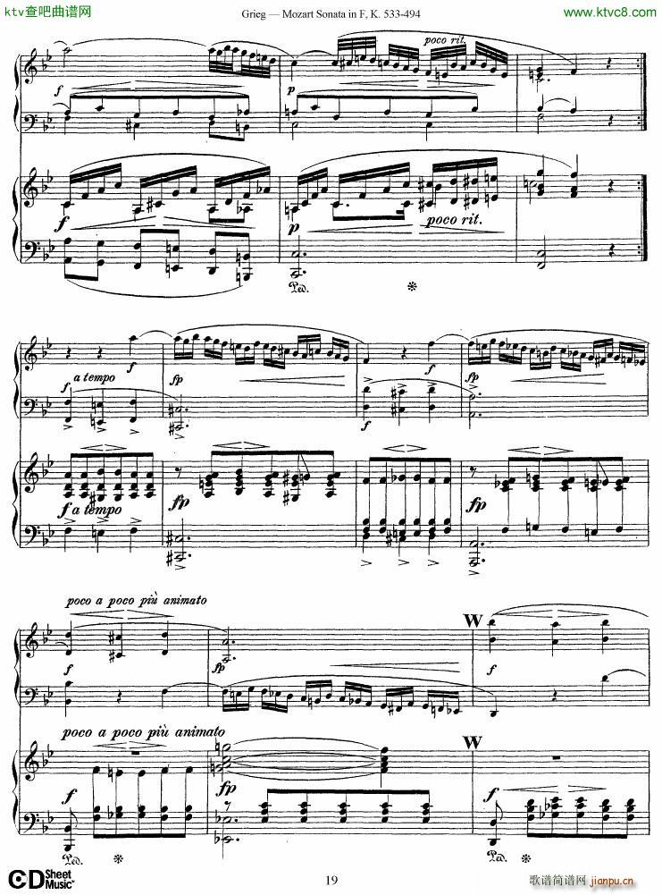 Grieg Sonata K 533 Mozart 2nd Piano Grieg(V)19