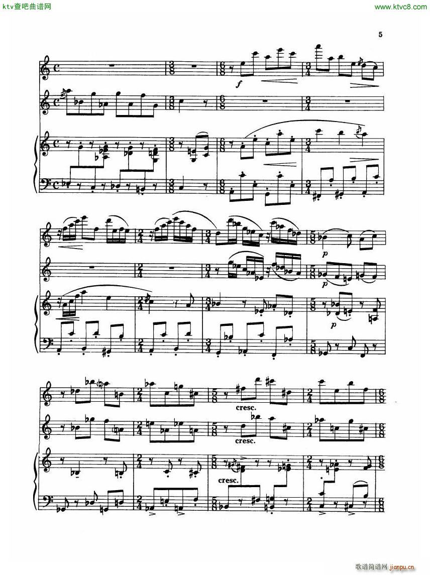 Madeleine Dring Trio For Flute Oboe And Piano(V)13