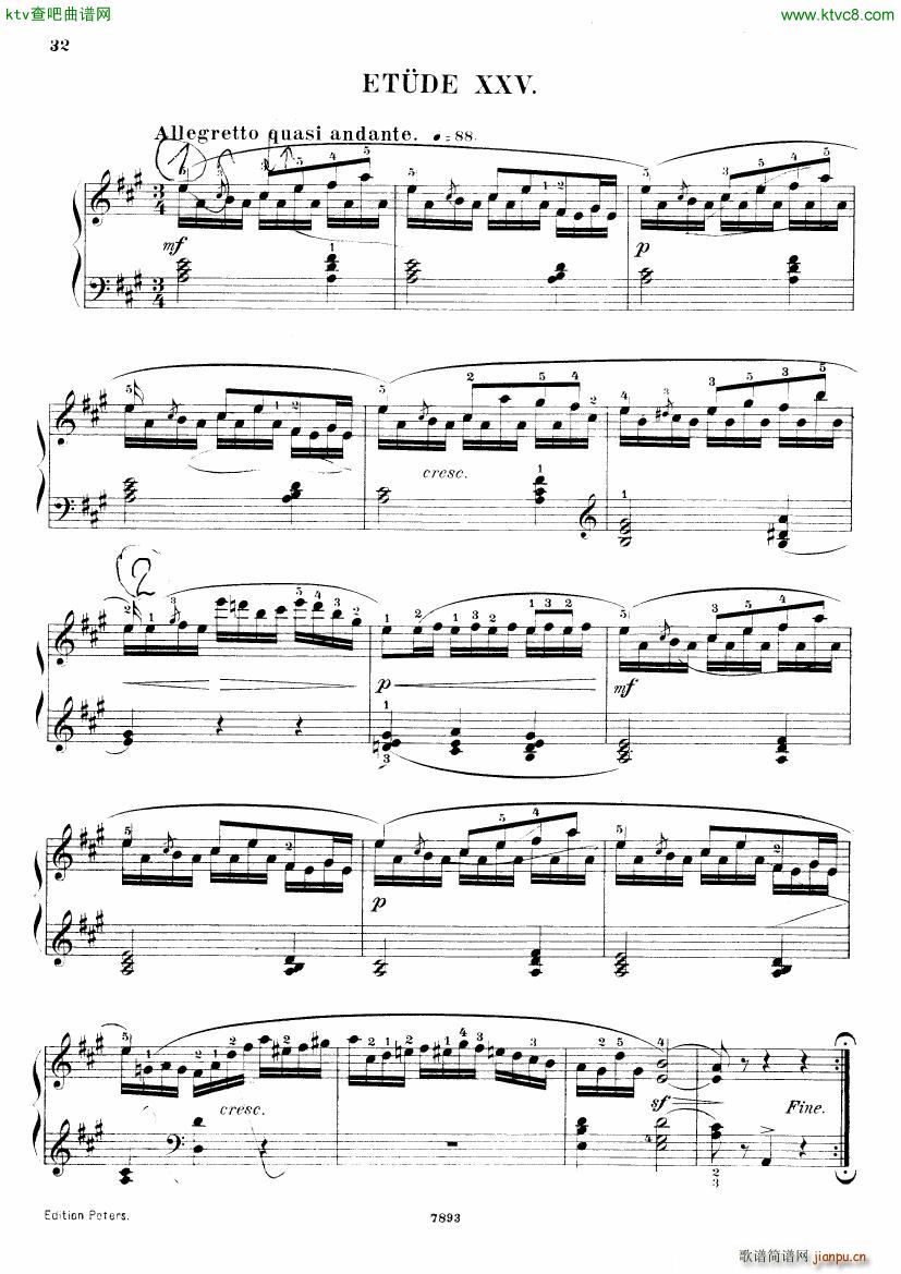 Henri Bertini 1798 1876 25 Easy Etudes Op 100(V)33