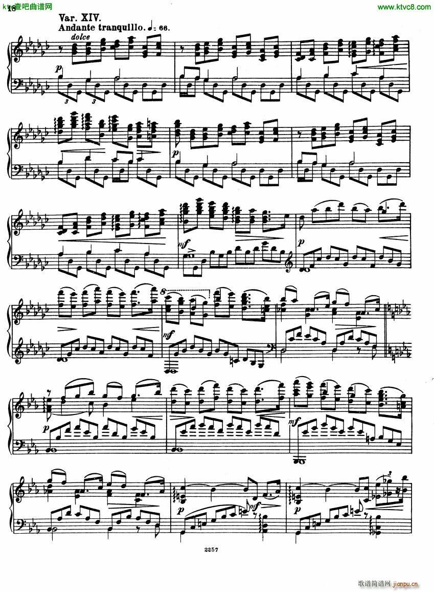Glazunov Theme et Variations Op 72(V)18