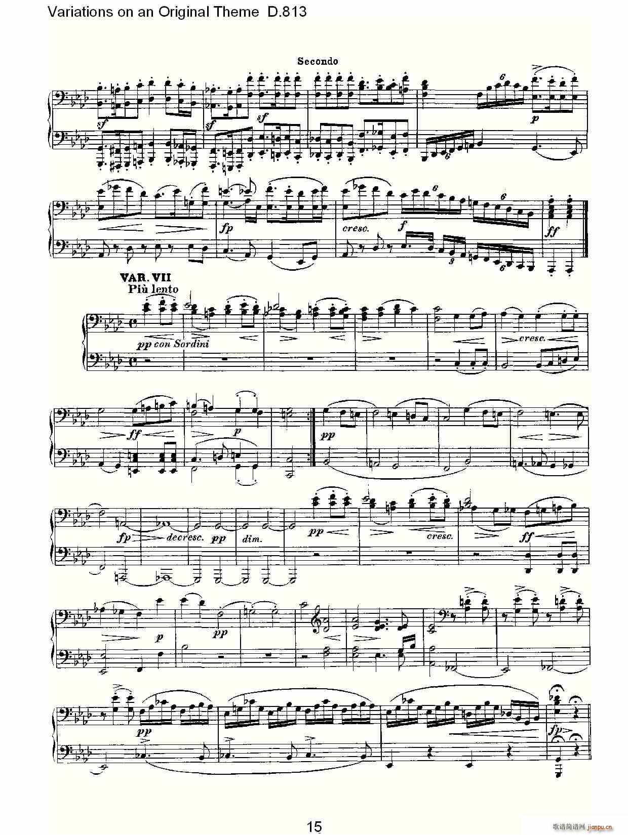 Variations on an Original Theme D.813(ʮּ)15