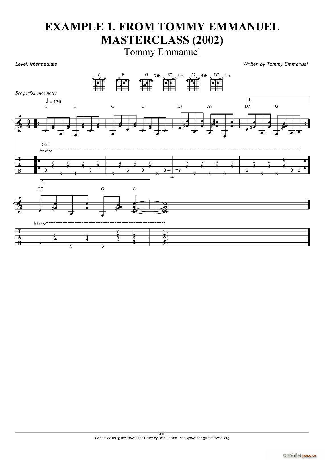 tommy emmanuel masterclass example 1 ָ(V)1