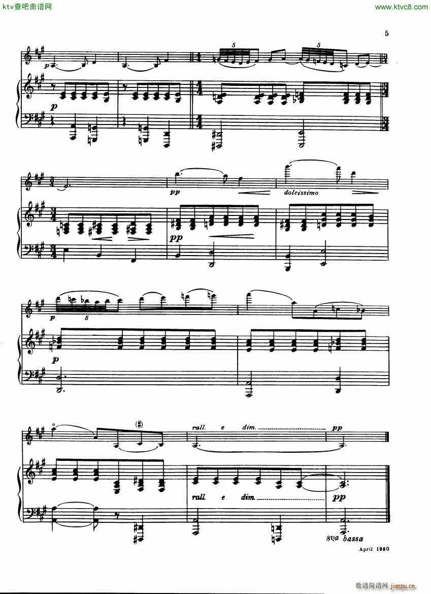Berkeley Elegy and Toccata Violin and Piano(V)5