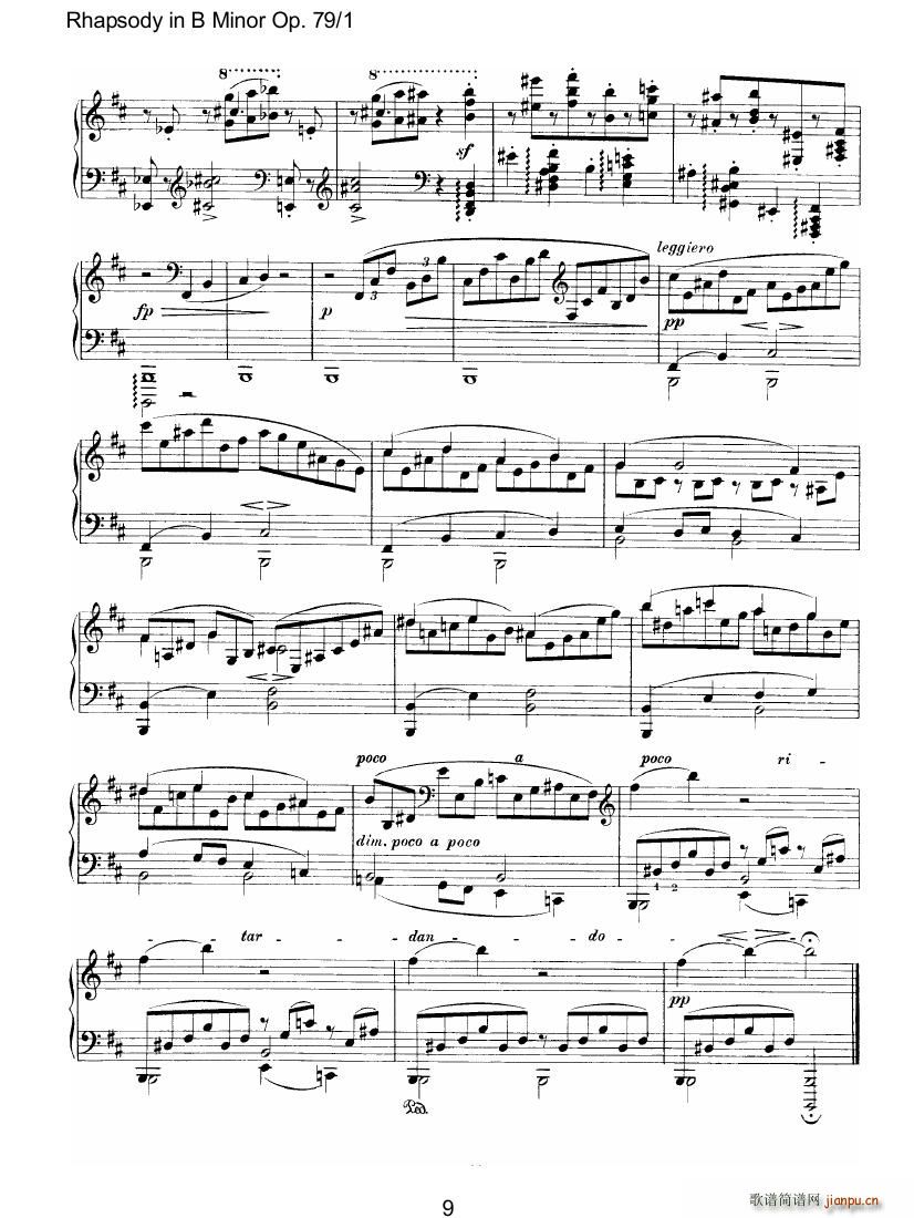 Brahms Rhapsody Op79 1(V)9