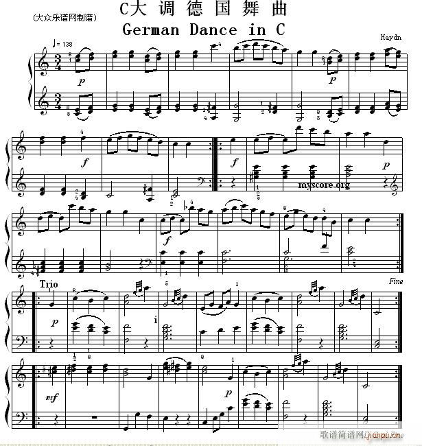 Ŀ G{ German Dance in C(V)1