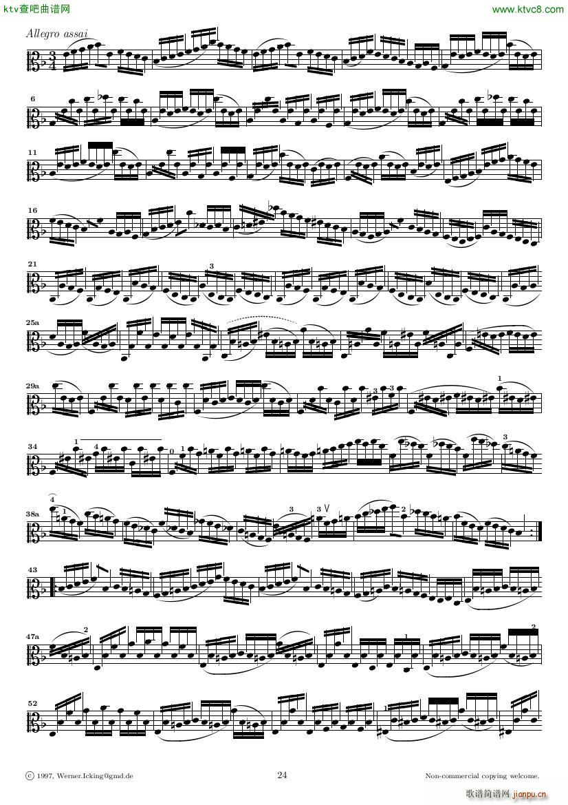 Bach JS BWV 1005 Sonata for Solo Violin in C(V)24