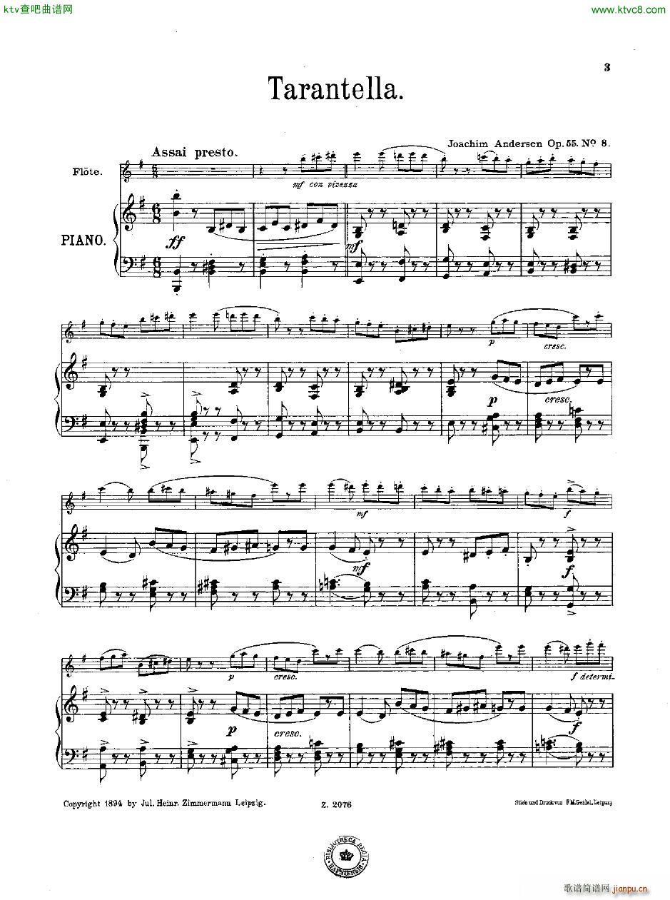 Andersen op 55 Acht Vortragsstcke fl pno(V)51