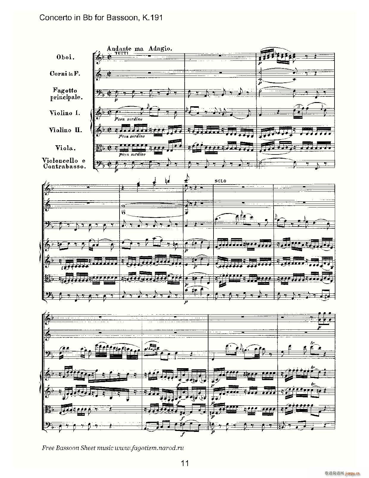 mozart score Ī(V)11